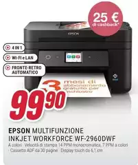 Epson - Multifunzione Inkjet Workforce WF-2960DWF