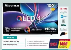 Hisense - Tv Qled 144hz 100" 4k Qled Display 144hz Hisense - Tv Qled 144hz 100" 4k Qled Display 144hz