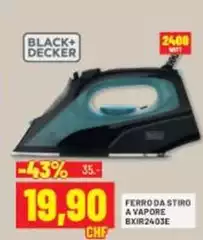 Black & Decker - Ferro Da Stiro A Vapore BXIR2403E