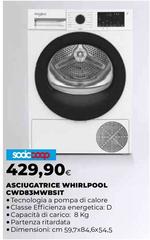 Whirlpool - Asciugatrice CWD83WWBSIIT