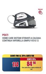Polti - Home Care Sistema Stiranti A Caldaia Continua Vaporella Simply Vs10.12