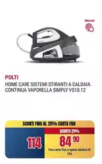 Polti - Home Care Sistema Stiranti A Caldaia Continua Vaporella Simply Vs10.12