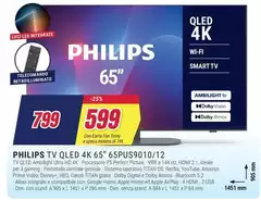 Philips - Tv Qled 4k 65" 65pus9010/12 Philips - Tv Qled 4k 65" 65pus9010/12