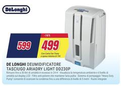 De Longhi - Deumidificatore Tasciugoariadry Light Dd230p De Longhi - Deumidificatore Tasciugoariadry Light Dd230p