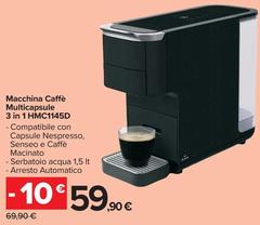 De Longhi - Macchina Caffè Multicapsule 3 In 1 HMC1145D De Longhi - Macchina Caffè Multicapsule 3 In 1 HMC1145D
