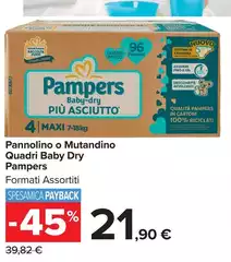 Pampers - Pannolino O Mutandino Quadri Baby Dry Pampers - Pannolino O Mutandino Quadri Baby Dry