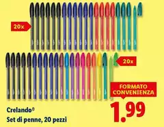 Crelando - Set Di Penne, 20 Pezzi Crelando - Set Di Penne, 20 Pezzi