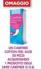 Carefree - Un Cotton Feel Aloe 20 Pezzi Carefree - Un Cotton Feel Aloe 20 Pezzi