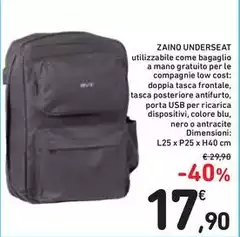 Zaino Underseat Zaino Underseat