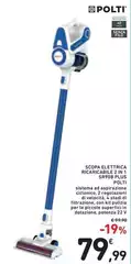 Polti - Scopa Eletrica Ricaricabile 2 In 1 Grigio SR90B Plus 