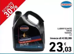 Tamoil - Lubrificante 5w30