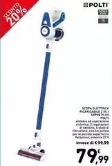 Polti - Scopa Eletrica Ricaricabile 2 In 1 Stropa Plus