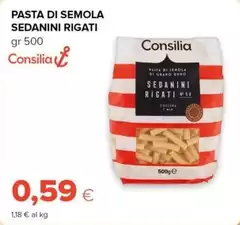 Consilia - Pasta Di Semola Sedanini Rigati Consilia - Pasta Di Semola Sedanini Rigati