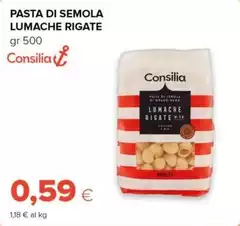 Consilia - Pasta Di Semola Lumache Rigate Consilia - Pasta Di Semola Lumache Rigate