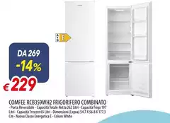 Comfeè - RCB359WH2 Frigorifero Combinato