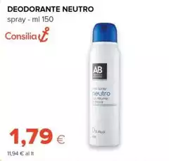 Consilia - Deodorante Neutro Spray
