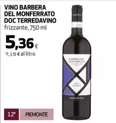 Terredavino - Vino Barbera Del Monferrato DOC