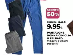 Pantalone Donna Ciniglia O Felpato Pantalone Donna Ciniglia O Felpato