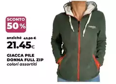Giacca Pile Donna Full Zip