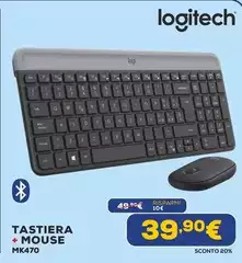 Logitech - MK470 Kit Mouse E Tastiera, Layout Italiano Qwerty