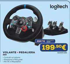 Logitech - G29 Nero USB 2.0 Sterzo + Pedali Analogico PC, PlayStation 4, Playstation 3