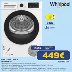 Whirlpool - Asciugatrice CWD83MVBBS