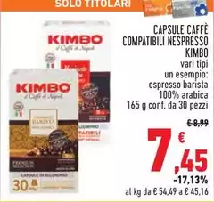 Kimbo - Capsule Caffè Compatibili Nespresso Kimbo - Capsule Caffè Compatibili Nespresso