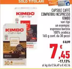 Kimbo - Capsule Caffè Compatibili Nespresso Kimbo - Capsule Caffè Compatibili Nespresso