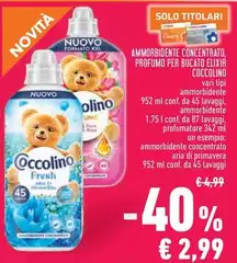 Coccolino - Ammorbidente Concentrato, Profumo Per Bucato Elixir 