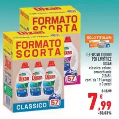 Dixan - Detersivo Liquido Per Lavatrice