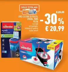 Vileda - Linea Sistema Di Pulizia, Spugna, Panni