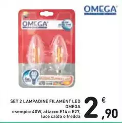 Omega - Set 2 Lampadine Filament Led Omega - Set 2 Lampadine Filament Led