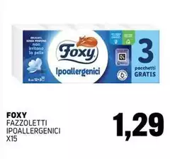Foxy - Fazzoletti Ipoallergenici Foxy - Fazzoletti Ipoallergenici