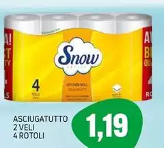 Snow - Asciugatutto 2 Veli 4 Rotoli