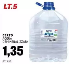 Certo - Acqua Demineralizzata Certo - Acqua Demineralizzata