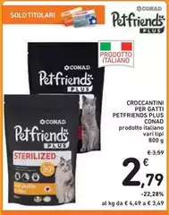 Conad - Croccantini Per Gatti Petfriends Plus Conad - Croccantini Per Gatti Petfriends Plus