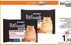 Conad - Filettini In Salsa Per Gatti Petfriends Plus Conad - Filettini In Salsa Per Gatti Petfriends Plus