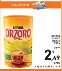 Nestlè - Orzoro