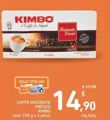 Kimbo - Caffè Macinato Fresco Kimbo - Caffè Macinato Fresco