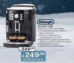 De Longhi - ECAM21.118B Macchina Caffè Automatica De Longhi - ECAM21.118B Macchina Caffè Automatica