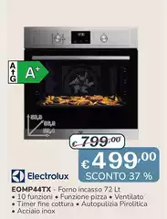 Electrolux - EOM4P44TX 72 L Acciaio Inox
