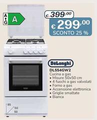 De Longhi - DL554GW2 Cucina A Gas De Longhi - DL554GW2 Cucina A Gas