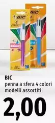 Bic - Penna A Sfera 4 Colori Modelli Assortiti