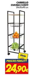 Carrello Cucina 3 Cesti