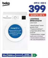 Beko - Lavatrice BMWU31021W