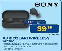 Sony - Auricolari Wireless WFC510B