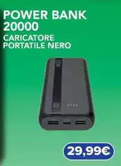 Cellularline - Power Bank 20000 Caricatore Portatile Nero