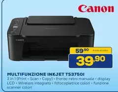 Canon - Multifunzione Inkjet TS3750I