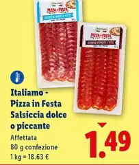 Italiamo - Pizza In Festa Salsiccia Dolce O Piccante