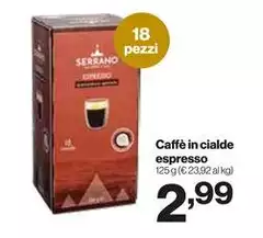Serrano - Caffè In Cialde Espresso Serrano - Caffè In Cialde Espresso
